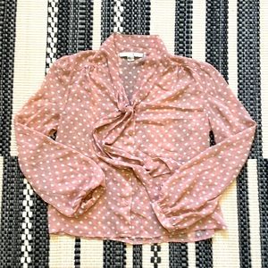Forever 21 Blush Pink Small Sheer Blouse